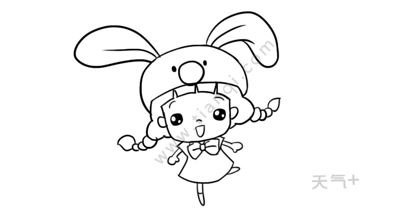 小女孩简笔画最新,自然美景的心灵之旅