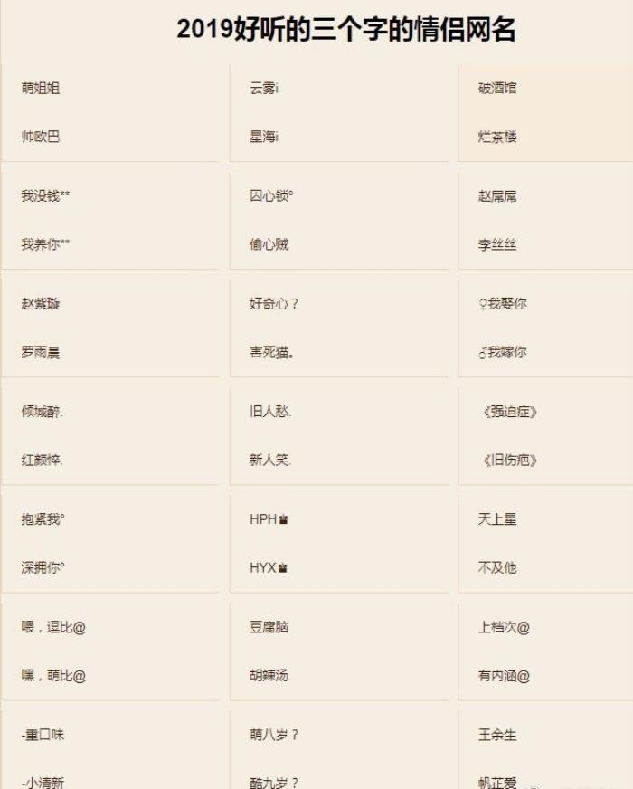 2019情侣网名精选,巷弄秘密小店背后的浪漫故事